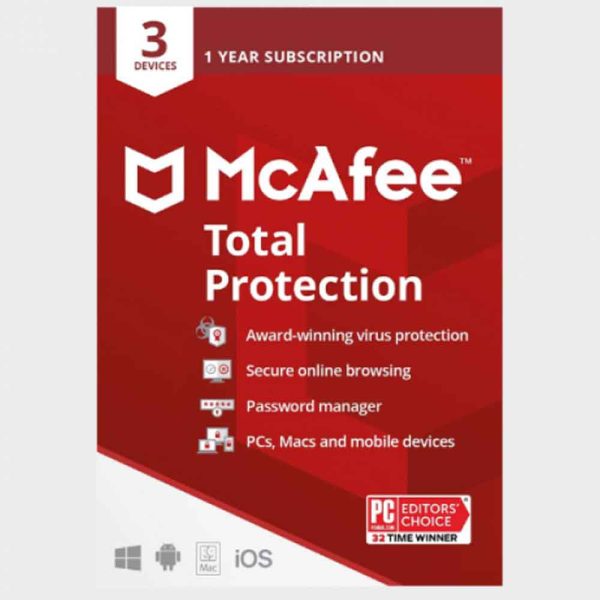 McAfee? Total Protection, 3 Device, 1 Year