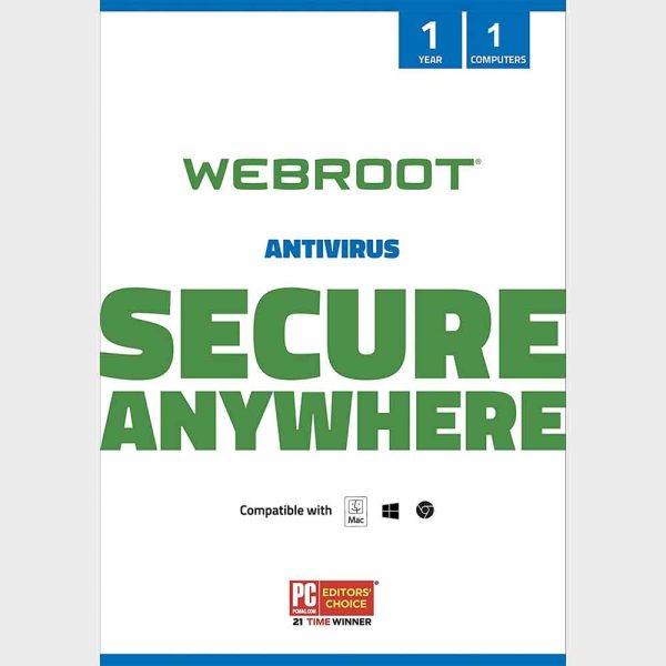 Webroot Secureanywhere Antivirus For 1 Device / 1 Year